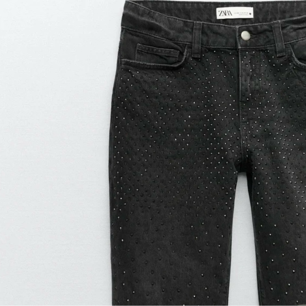 Zara | NWT Rhinestone Slim Leg Denim